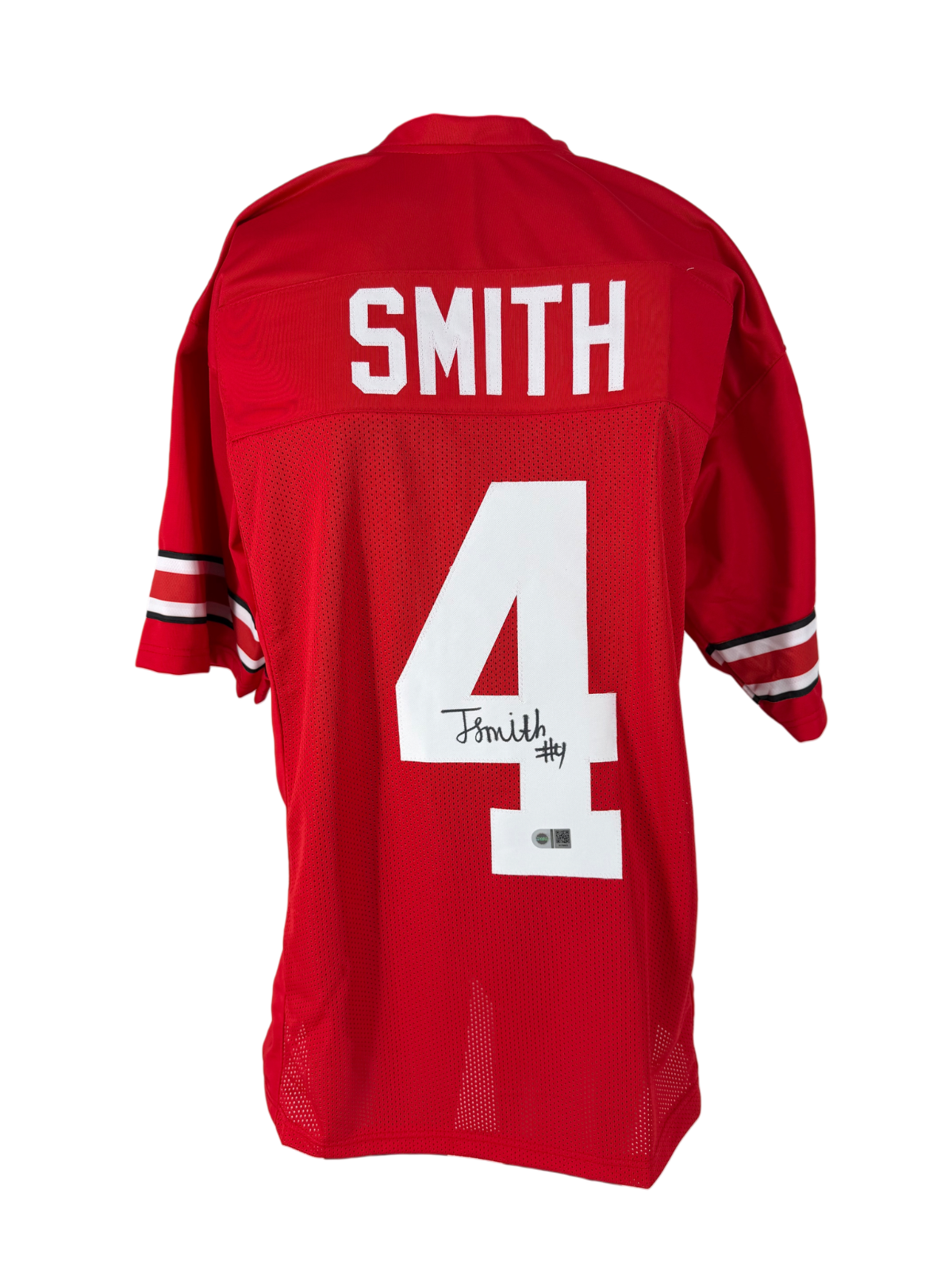 Jeremiah Smith Signed Autographed Buckeyes Custom Red Jersey SWAU COA
