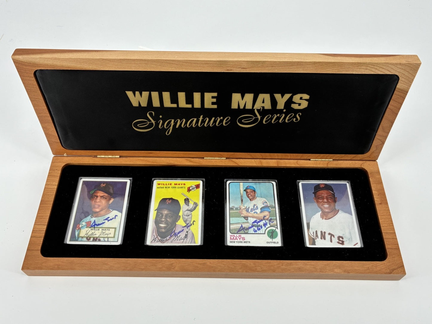 Willie Mays Signature Series Porcelain Baseball Cards Autographed