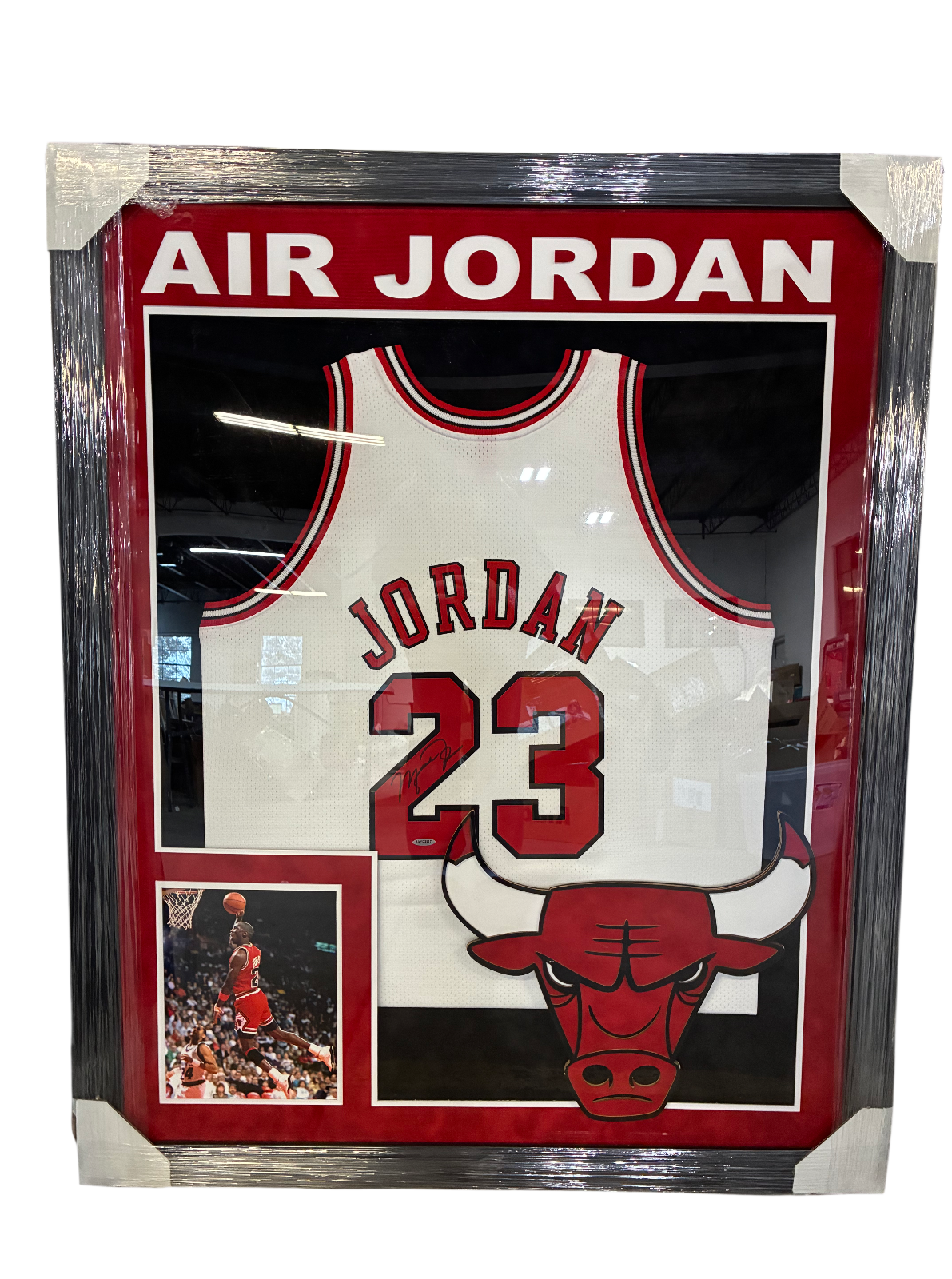 Michael Jordan Signed Autographed Bulls Jersey Custom Framed Upper Deck COA