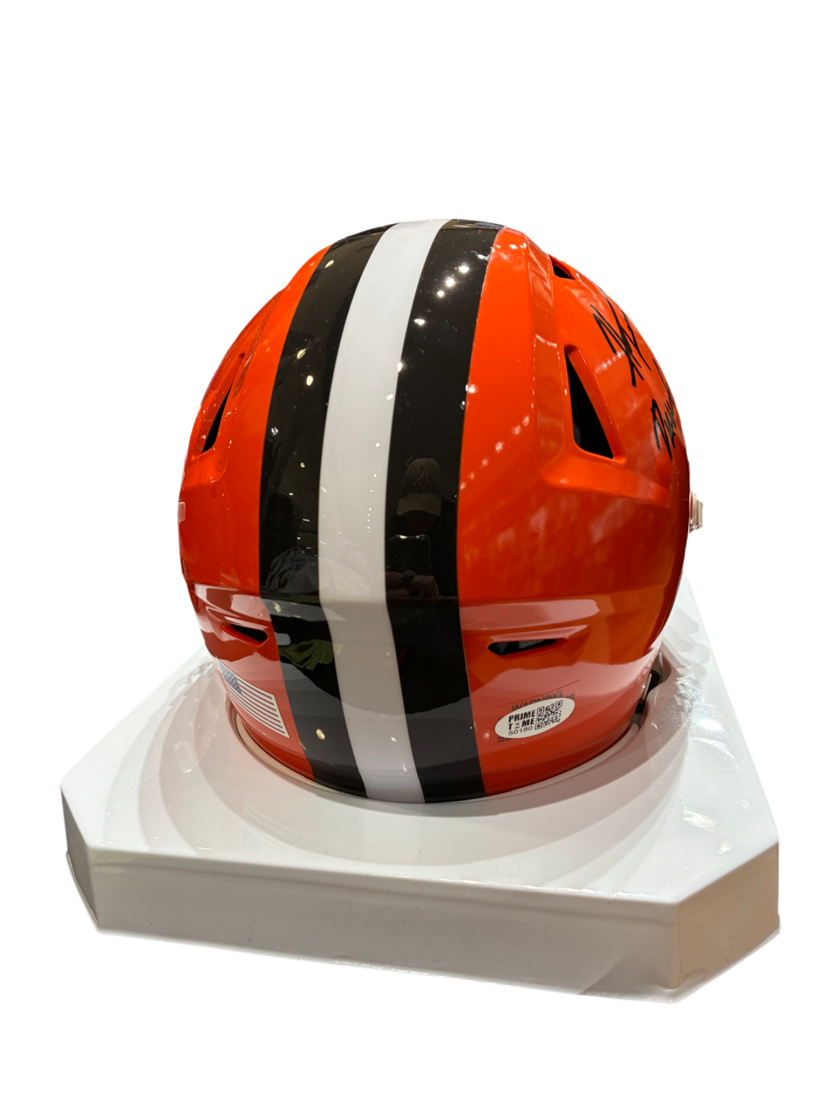 Harold Fannin Jr Signed Autographed Midi Browns Helmet Prime Time Witness