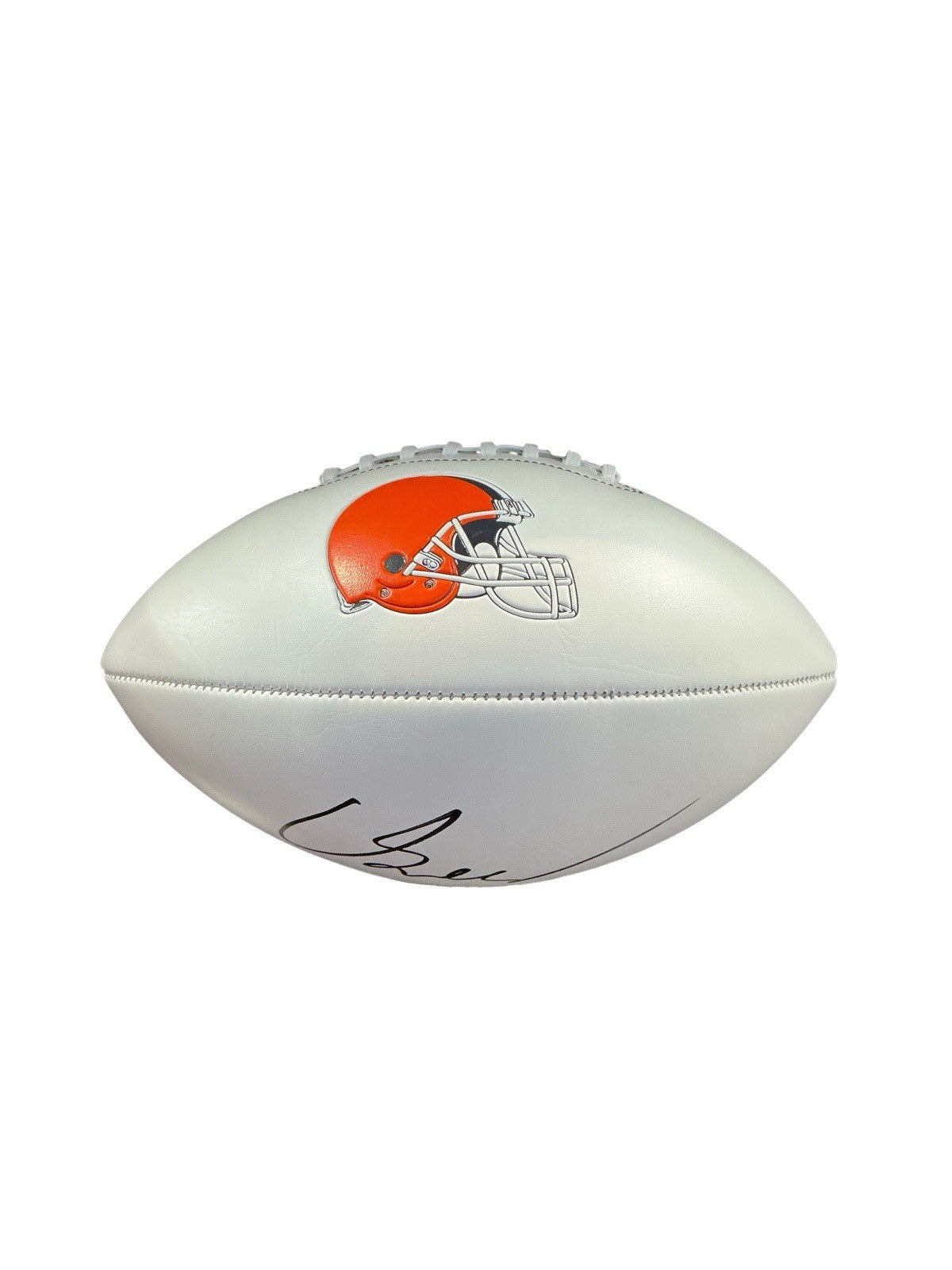 CARSON SCHWESINGER SIGNED AUTOGRAPHED BROWNS LOGO FOOTBALL COA
