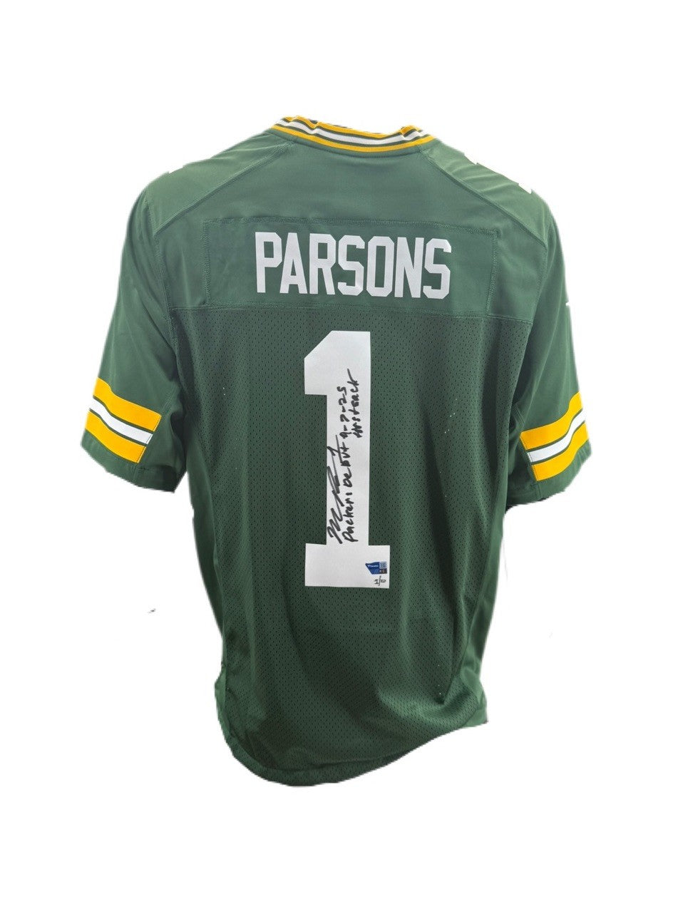 Micah Parsons Signed Autographed Packers LE Authentic Jersey Fanatics COA