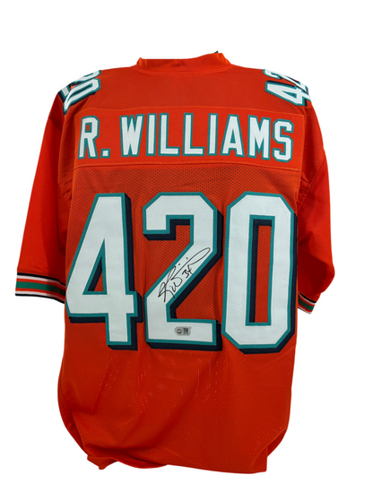 Ricky Williams Signed Autographed Dolphins Custom Jersey SWAU COA
