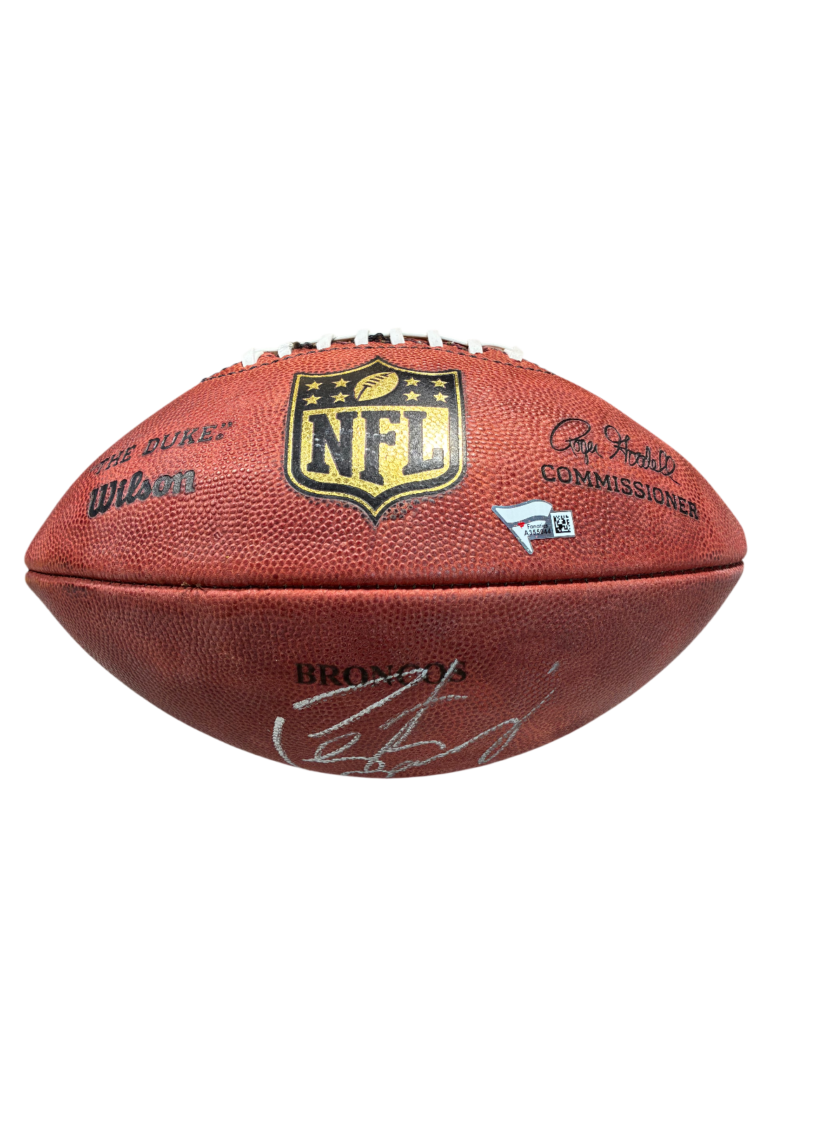 Peyton Manning Signed Autographed Broncos The Duke NFL Football Fanatics COA