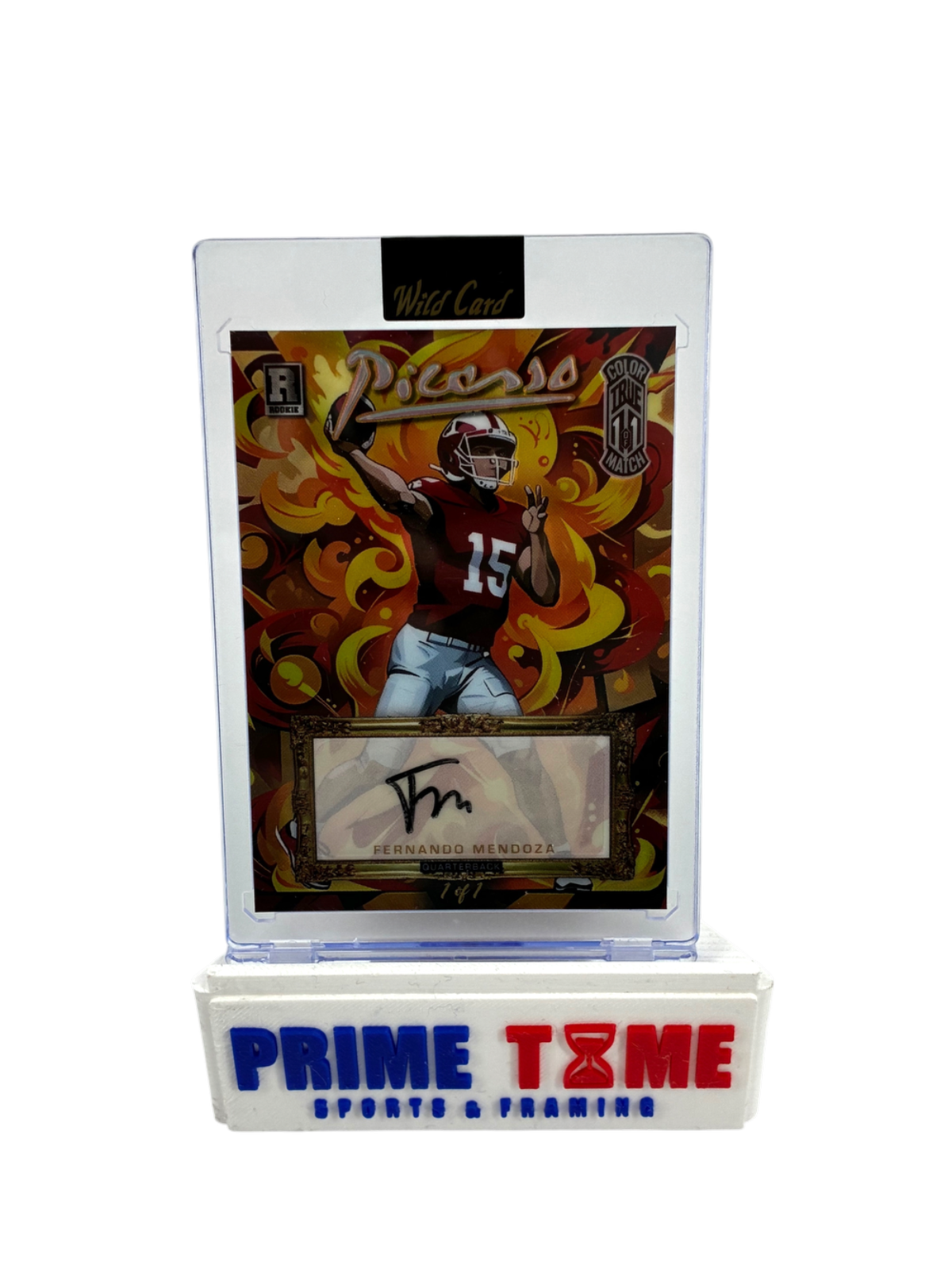 Fernando Mendoza Wild Card True 1/1 Color Match Picasso Auto 1 Of 1