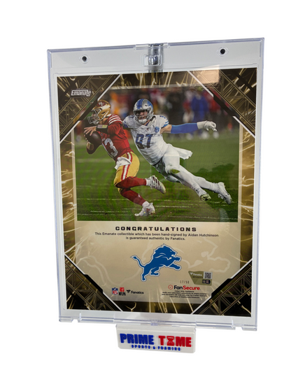 Aidan Hutchinson Signed Autographed Lions Emanate Fanatics Authentic