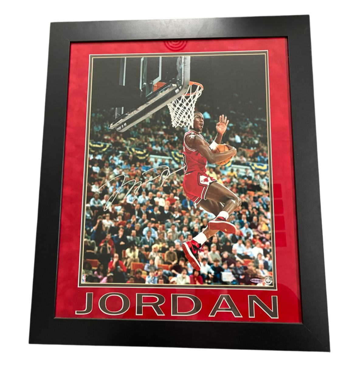Micheal Jordan Signed Autographed Bulls 16x20 Custom Framed Photo Upper Deck COA