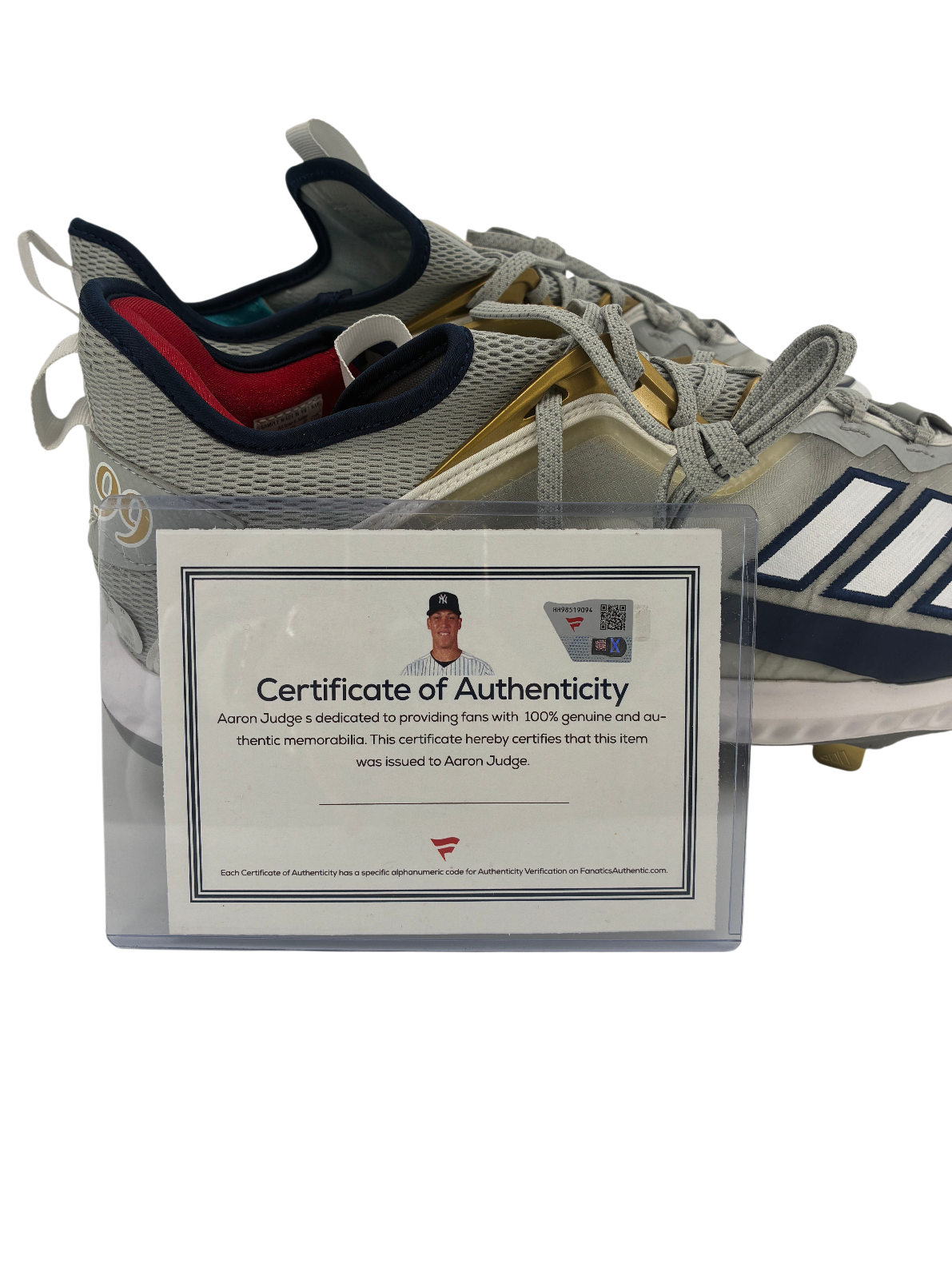 Aaron Judge Signed Autographed Yankees Issued 2021 Adidas Cleats Fanatics COA