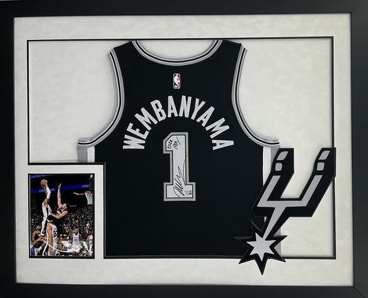 Victor Wembanyama Signed Autographed Spurs Jersey Custom Framed Fanatics COA