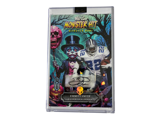 Emmit Smith Cowboys Wild Card Monster Hunt Monster Hit Oversized Auto TRUE 1/1