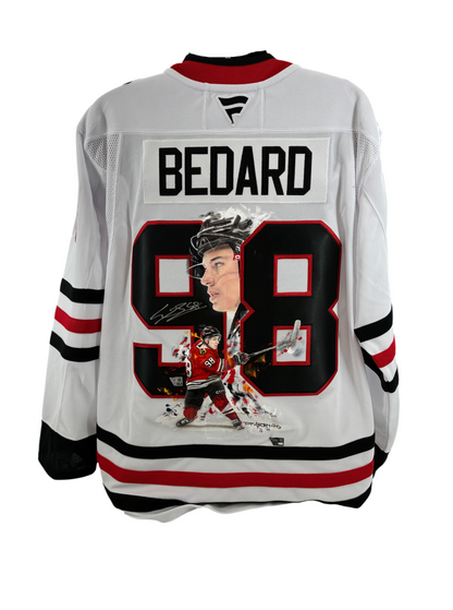 Connor Bedard Signed Autographed Blackhawks Jersey NHL Fanatics