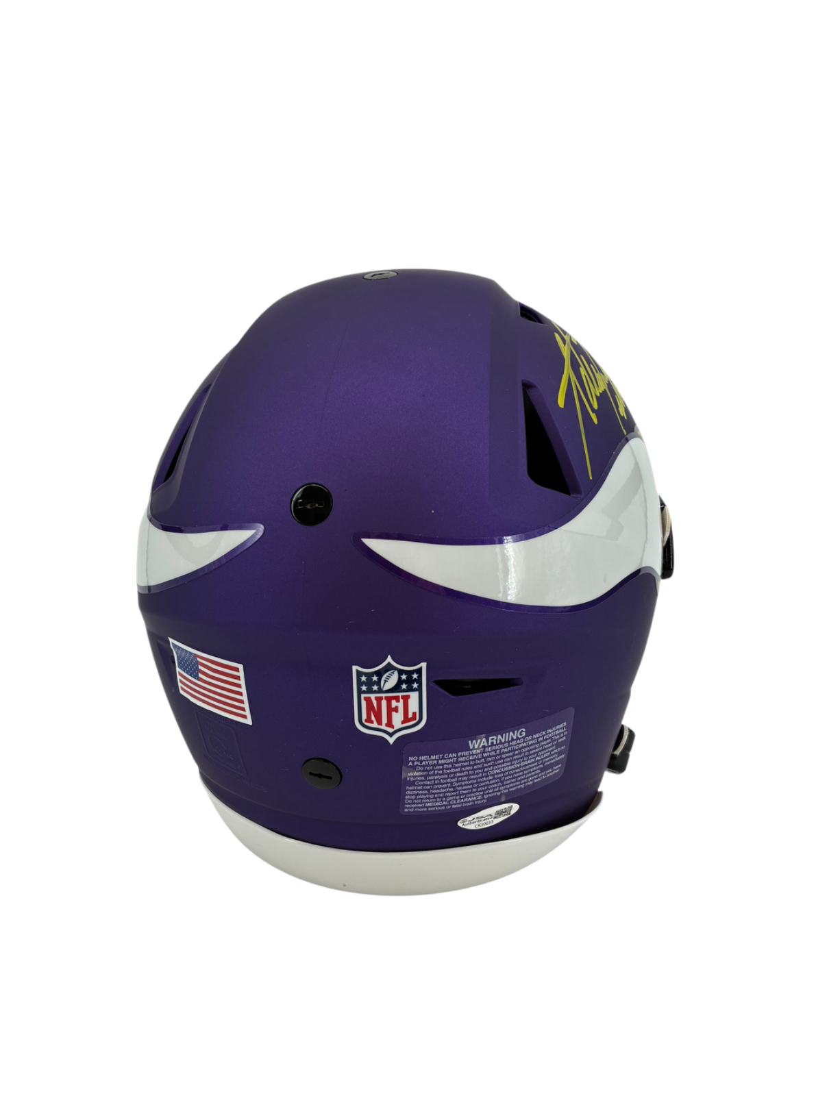 Adrian Peterson Signed Autographed Inscribed Vikings FS Helmet JSA COA