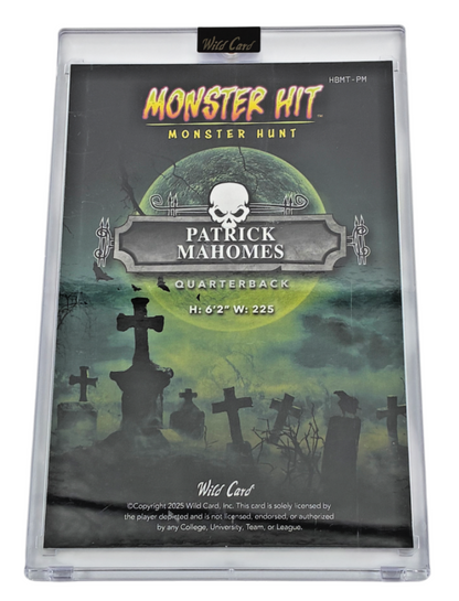 Patrick Mahomes Wild Card Monster Hit Monster Hunt 2025 Trading Card 1 of 1