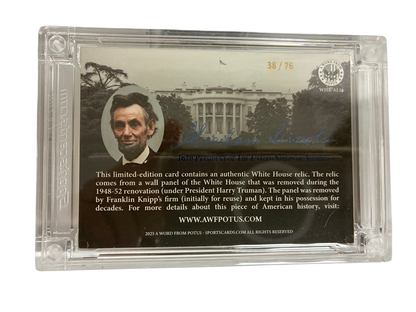 A Word From POTUS 16th President Abraham Lincoln White House Relic