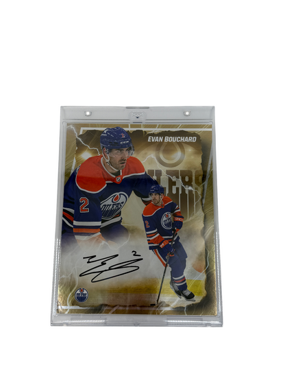 Evan Bouchard Signed Autographed NHL Oilers Fanatics Emanate Authentic