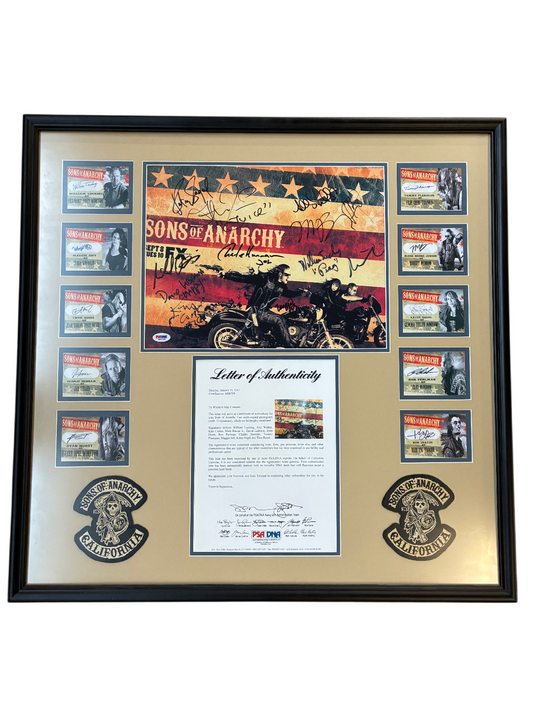 Sons Of Anarchy Signed Autographed Custom Framed Photo 10 cast members PSA COA
