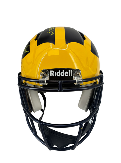 JJ McCarthy & Teammates Autographed Signed Wolverines Helmet BAS COA