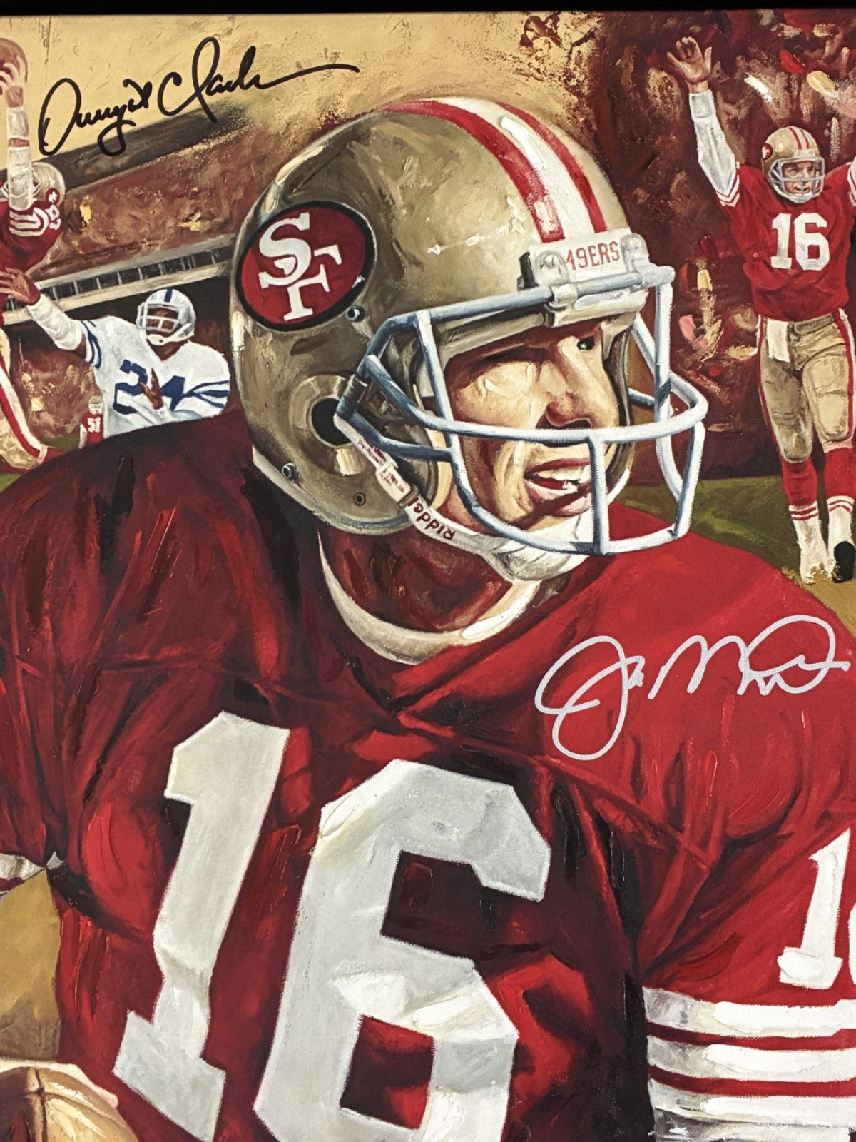 Joe Montana Justyn Farano Signed Autographed 49ers Giclee  PSA/DNA COA