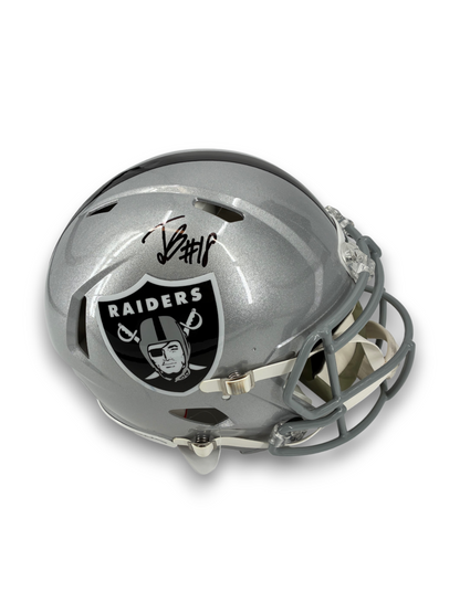 Jack Bech Signed Autographed Raiders Authentic Football Helmet Fanatics