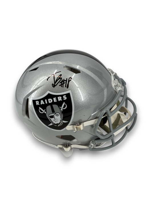 Jack Bech Signed Autographed Raiders Authentic Football Helmet Fanatics