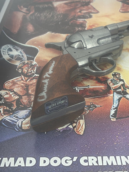 Chuck Norris Signed Autographed Prop Gun Framed Lone Wolf Mcquade Poster Radtke