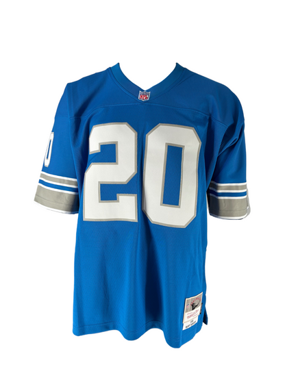 Barry Sanders Signed Autographed Lions 1996 T/B M&N NFL Legacy Schwartz Sports
