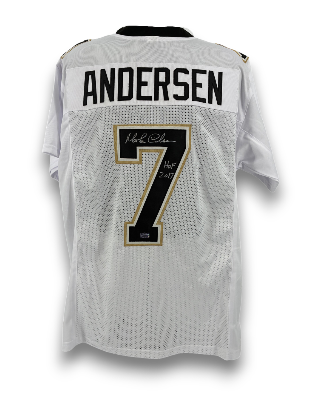 Morten Andersen Signed Autographed Saints Custom Jersey Radtke Sports