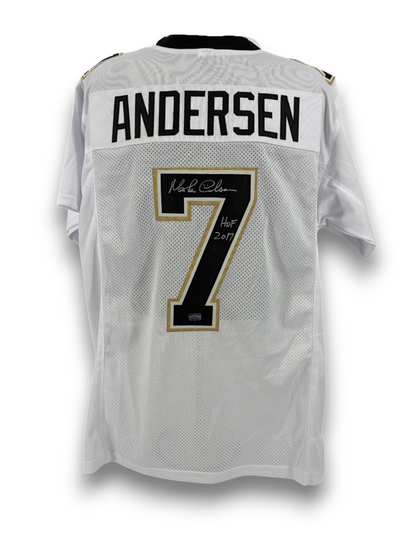 Morten Andersen Signed Autographed Saints Custom Jersey Radtke Sports