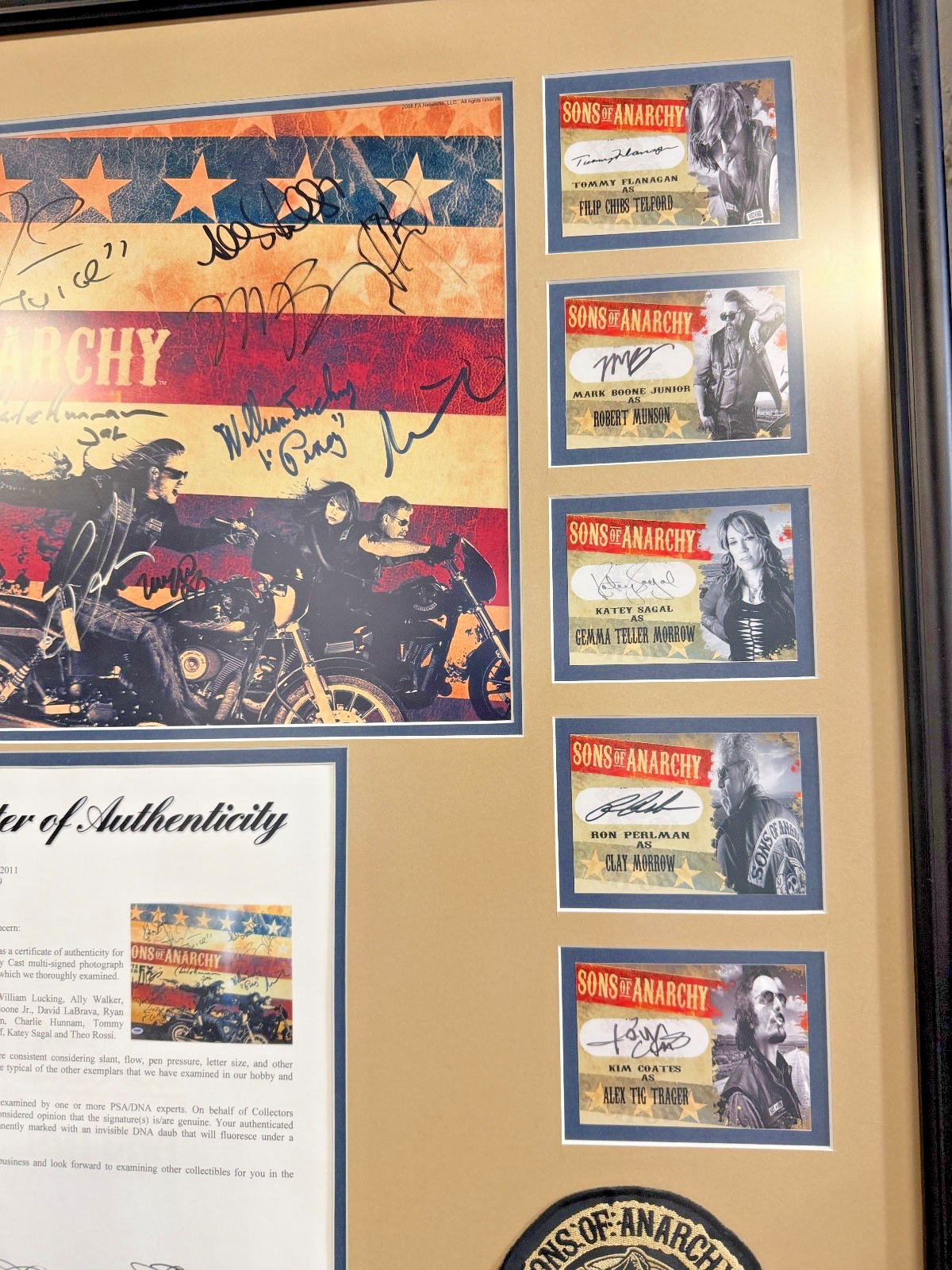 Sons Of Anarchy Signed Autographed Custom Framed Photo 10 cast members PSA COA