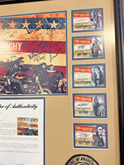 Sons Of Anarchy Signed Autographed Custom Framed Photo 10 cast members PSA COA
