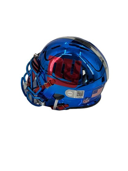 Lawrence Taylor Signed Autographed Giants Chrome Mini Helmet SWAU COA