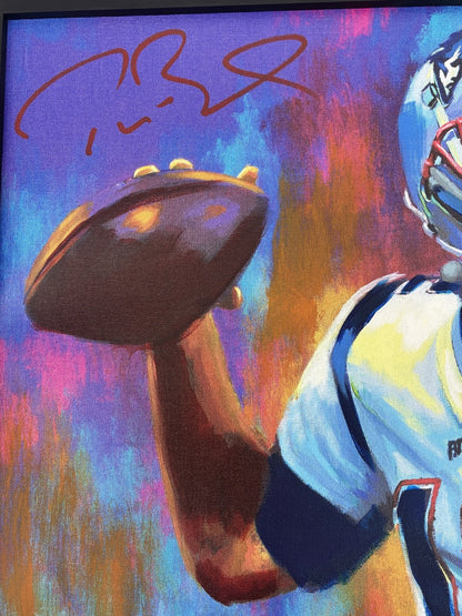 Tom Brady Signed Autographed Framed Patriots 16X20 GICLEE LE10 2/10 Fanatics COA