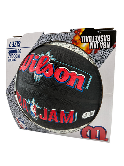 Shawn Kemp Signed Autographed "Reign Man" Inscription NBA Jam Basketball BAS COA