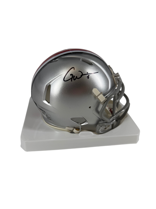 Garrett Wilson Signed Autographed Buckeyes Mini Helmet Fanatics Authentic