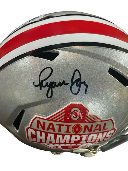 Ryan Day Ohio State Buckeyes Signed Riddell Replica National Champs Helmet BAS