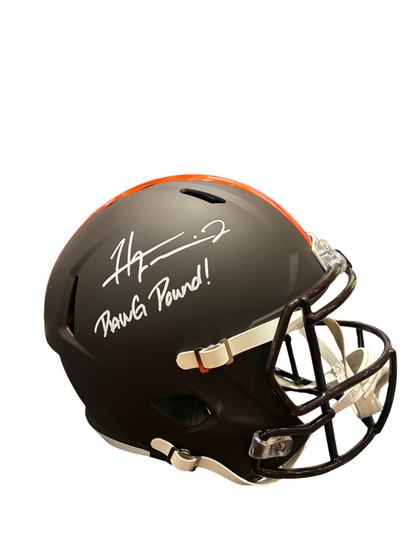 Harold Fannin Jr. Signed Autographed Browns Speed Replica Helmet Prime Time COA