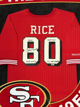 Load image into Gallery viewer, Jerry Rice Signed Autographed 49ers Jersey Custom Framed Jersey TRISTAR COA