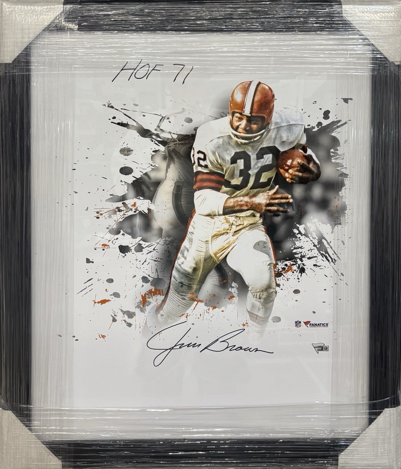Jim Brown Signed Autographed 16x20 Photo w/ Inscr. Custom Framed Fanatics COA