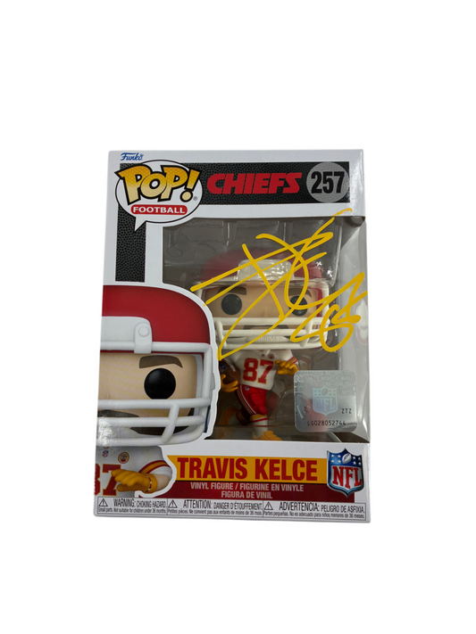 Travis Kelce Signed Autographed Chiefs Funk Pop BAS COA