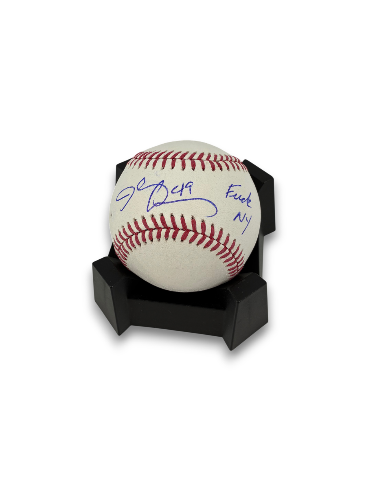 John Rocker Signed Autographed  Baseball w/ F**K NY Prime Time Witness