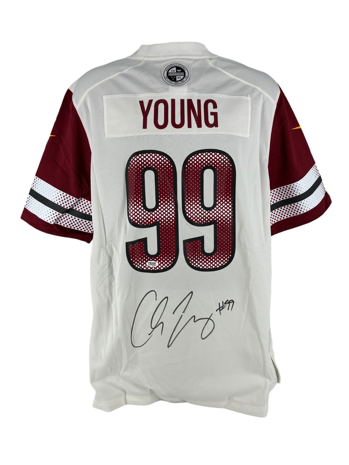 Chase Young Signed Autographed Commanders Authentic Nike Jersey Prime Time Wit