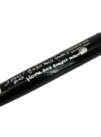 Jhonkensy Noel "Big Christmas" Signed Autographed Home Run ALCS Bat MLB COA