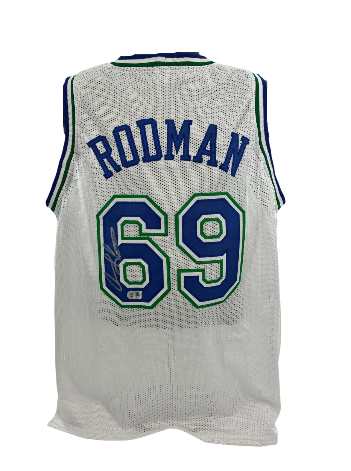 Dennis Rodman Signed Autographed Mavericks Custom Jersey SWAU COA