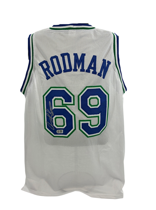 Dennis Rodman Signed Autographed Mavericks Custom Jersey SWAU COA
