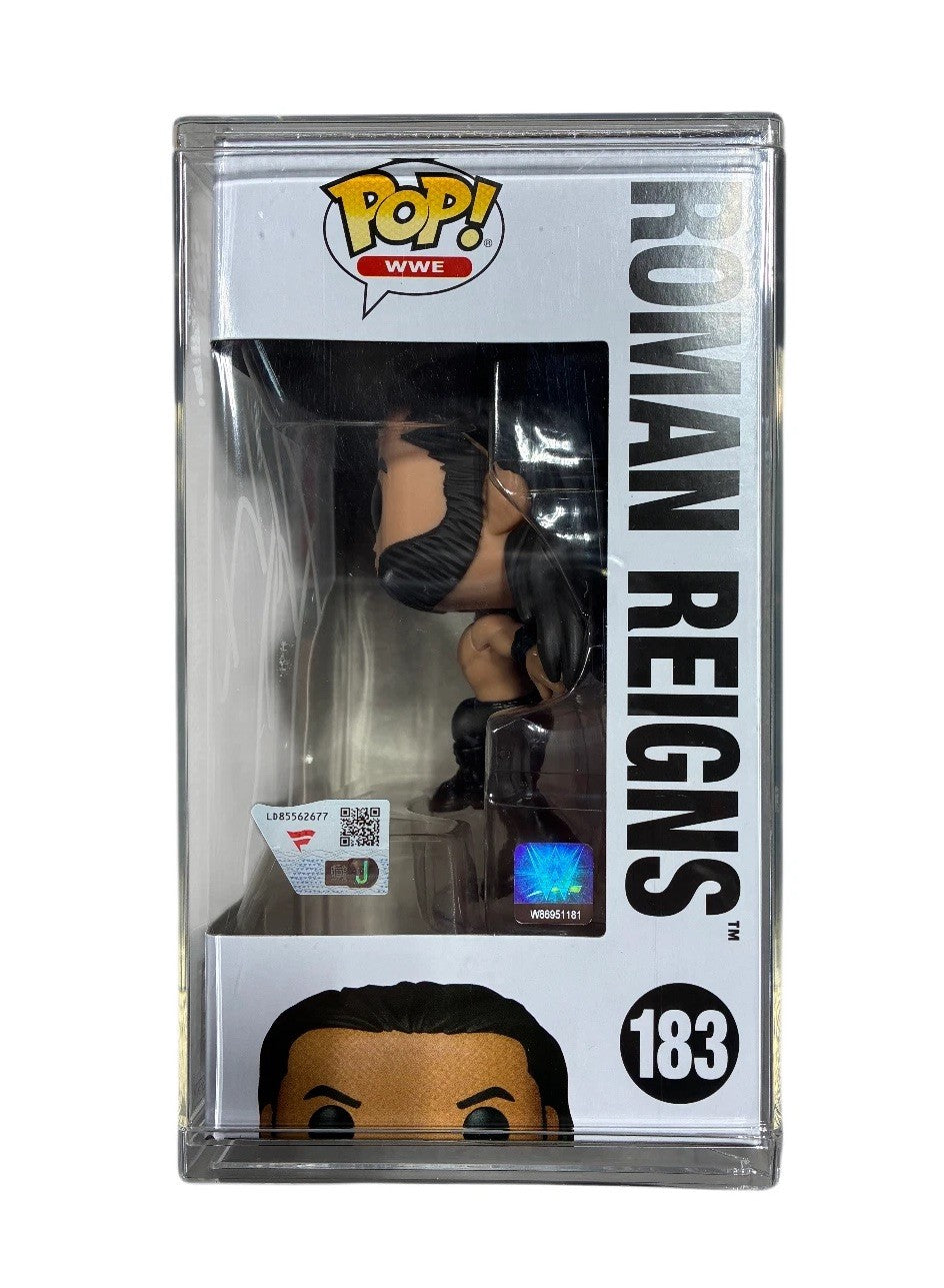 Roman Reigns Signed Autographed WWE #183  Funko Pop! Figurine Fanatics COA