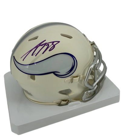 Adrian Peterson Signed Autographed Vikings White Alt Mini Helmet JSA COA