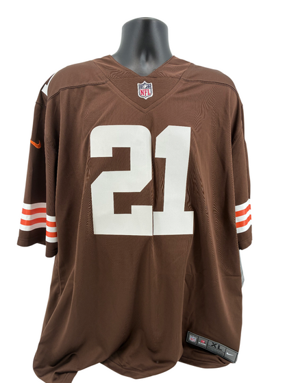 Denzel Ward Signed Autographed Brown Cleveland Custom Jersey