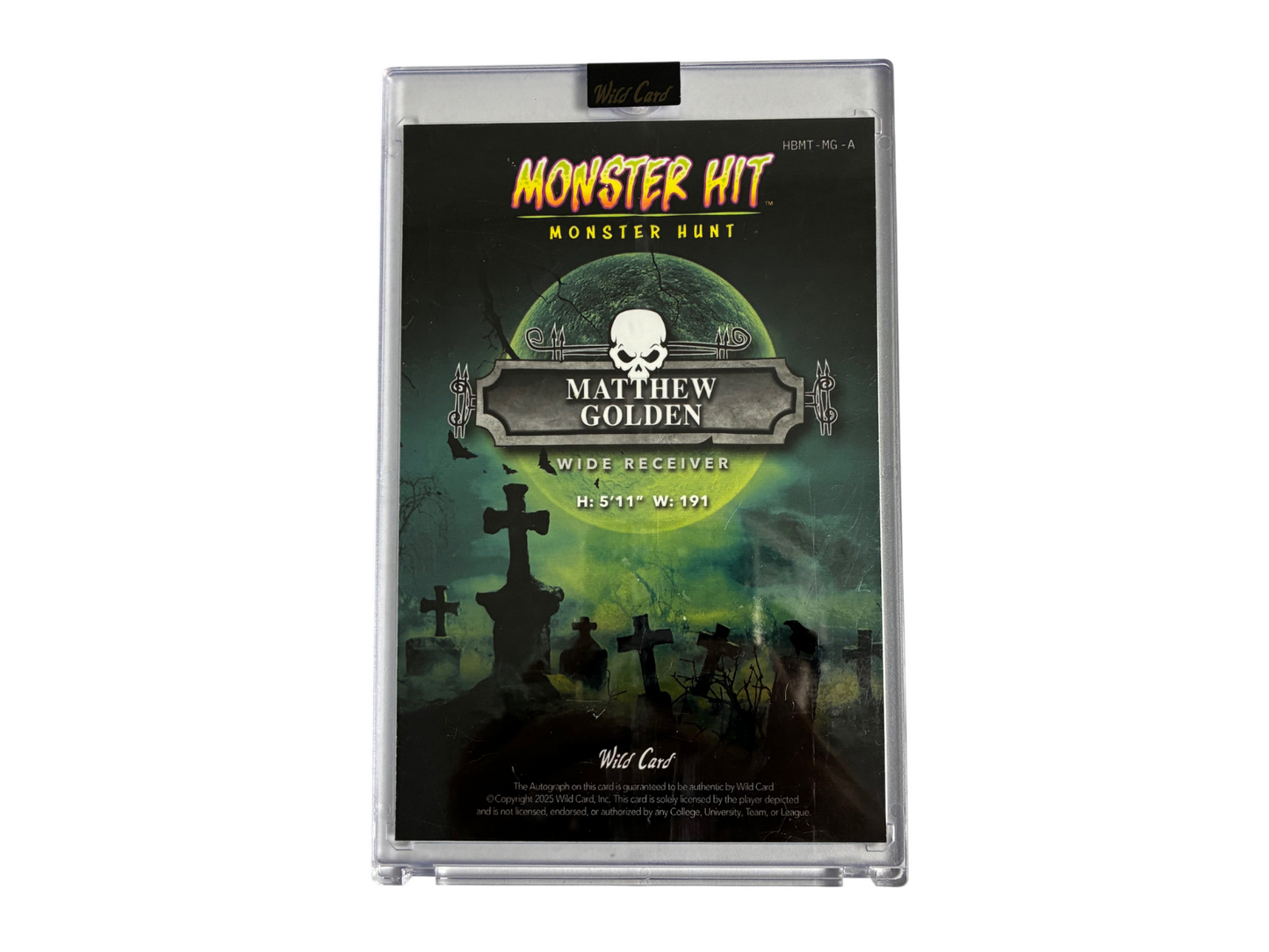 Matthew Golden Packers Wild Card Monster Hunt Monster Hit Oversized Auto 1/1