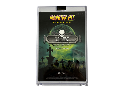 Matthew Golden Packers Wild Card Monster Hunt Monster Hit Oversized Auto 1/1