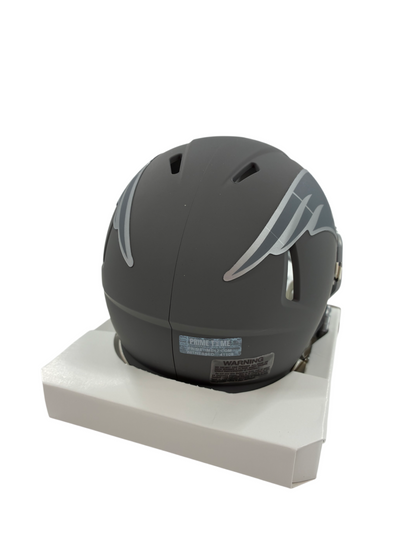 Treveyon Henderson Signed Autographed Patriots Mini Helmet Prime Time Witness